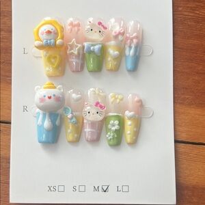 Cute Cartoon Nail Art Set Size M
